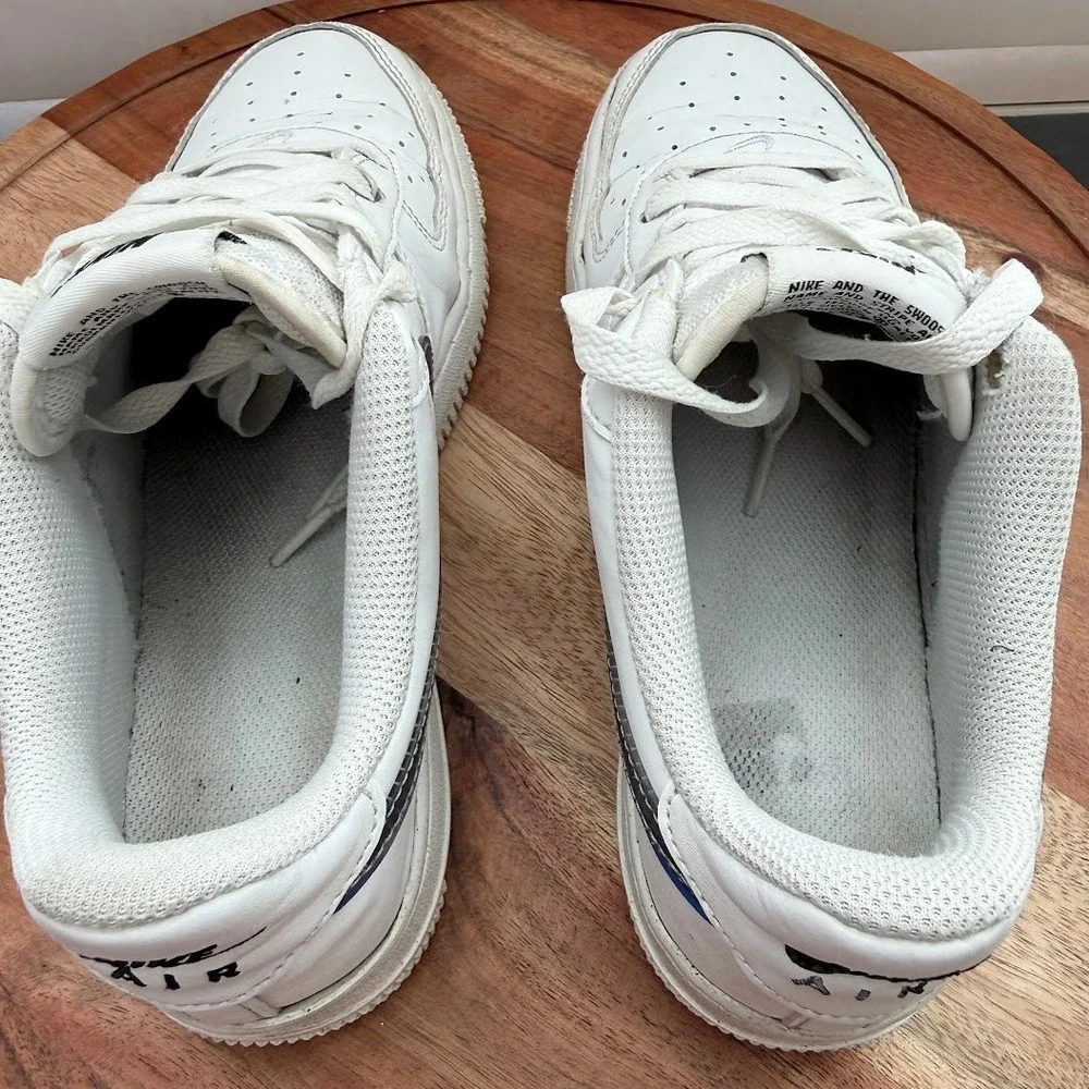 Nike‎ Air Force 1 Low GS White Blue Grey FD0688-100 Kids Size 5Y Sneakers